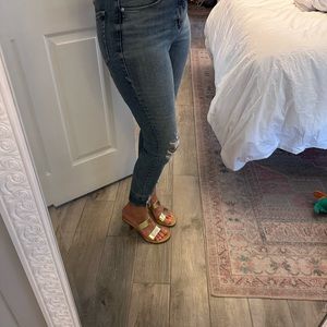 Good American cropped chew hem size 6